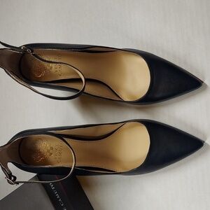 Vince Camuto Hinata Black Ankle Strap Heel Size 9 1/2 M
